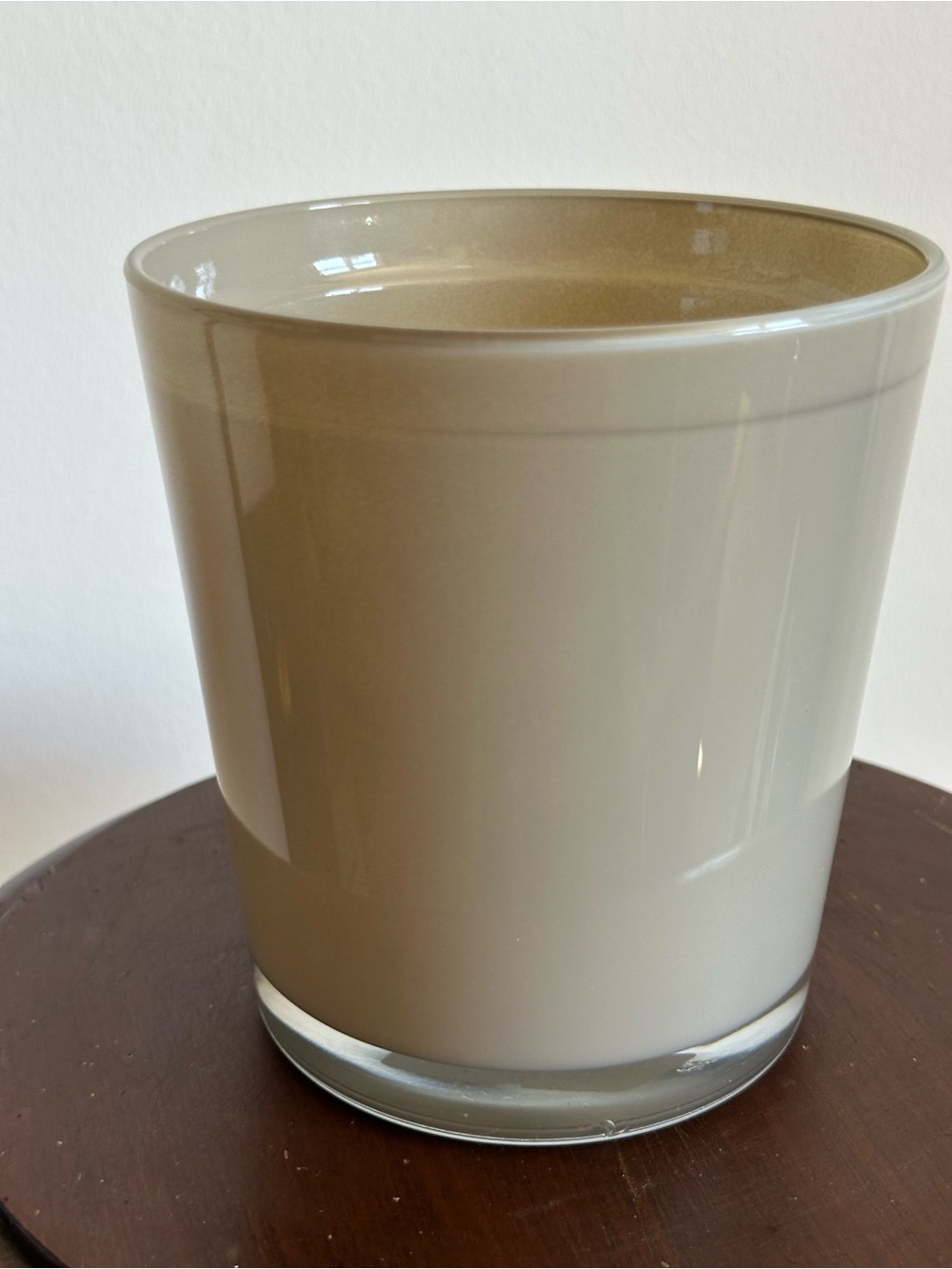 Neutral Glossy Ceramic Vase - Taupe